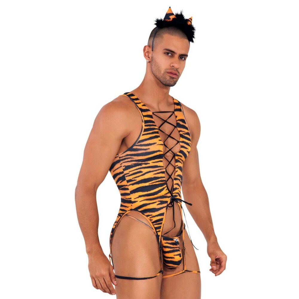 Candyman Tiger Print Bodysuit Costume 99734